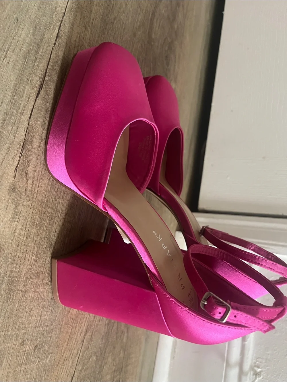 Primark Hot Pink Platform Block Heel Sandals